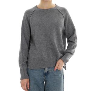 MAGLIA CON SPACCHI GRIGIO